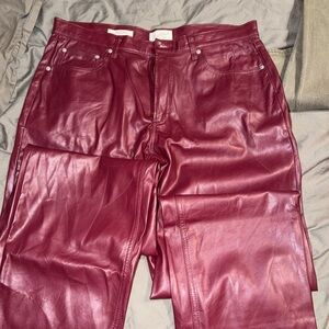 Universal Thread Maroon Leather Pants